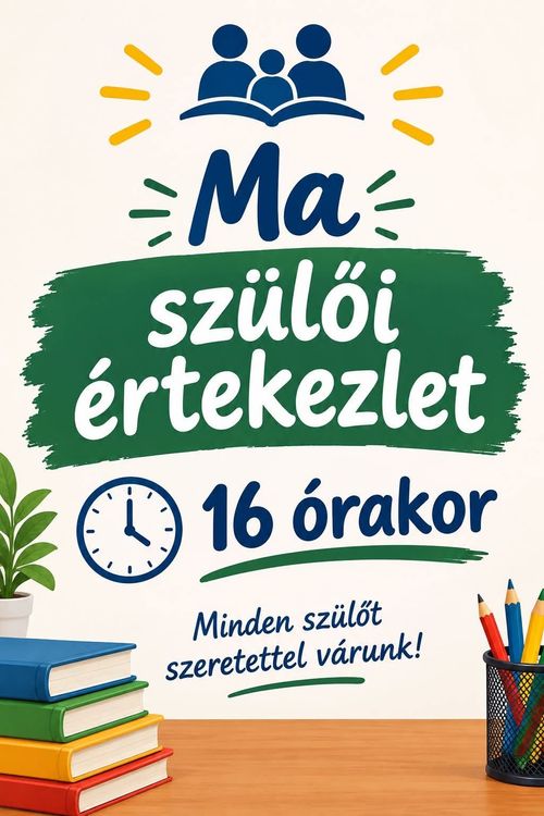 Szülői értekezlet 2026.09.10. 16:00
