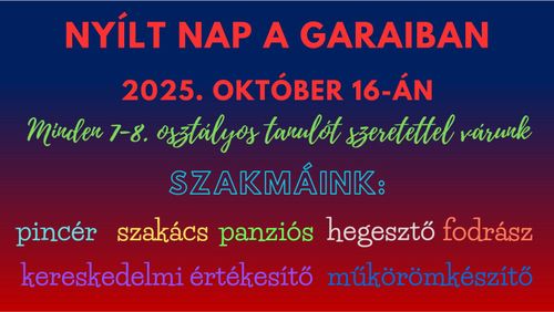 2025.10.16. Garai nyílt nap